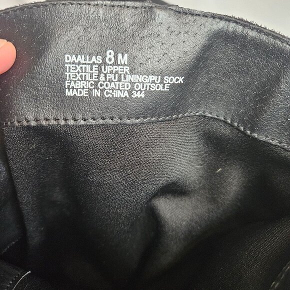 Chunky Goth black heel whimsigoth over the knee faux suede size 8 - Picture 9 of 15